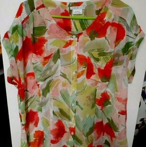 Van Hausen-Studio womens blouse, floral print, XL,